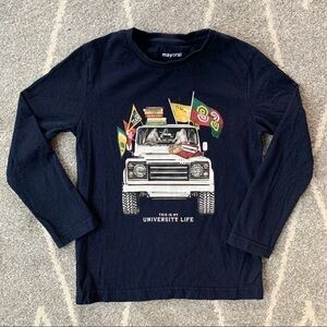 Mayoral Navy Graphic Long Sleeve T-shirt Boys 5